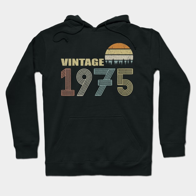 45th Birthday Gift Vintage 1975 Classic Men Women Hoodie by bummersempre66